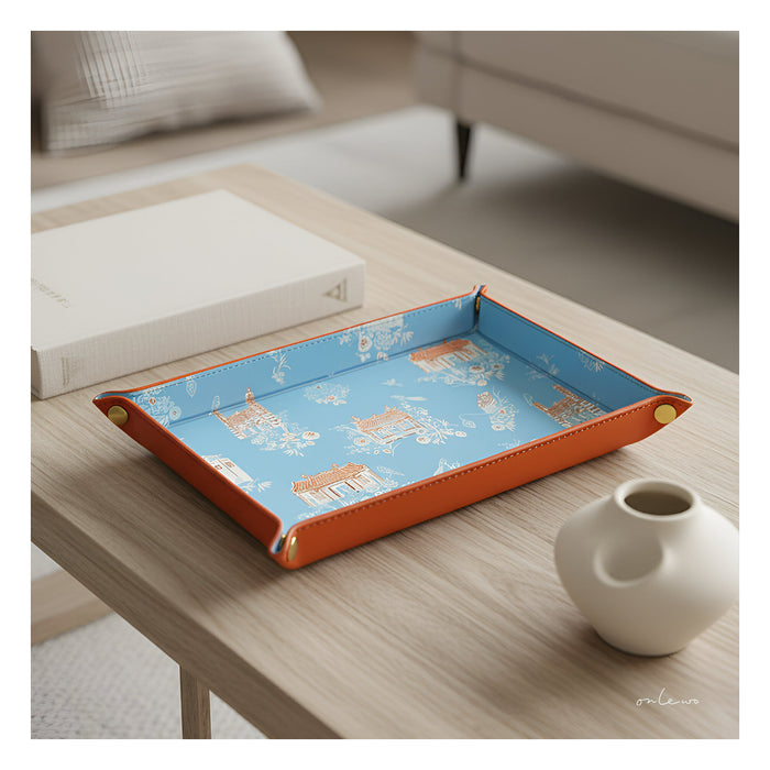 'OUR SINGAPORE DREAM' Leather Valet Tray