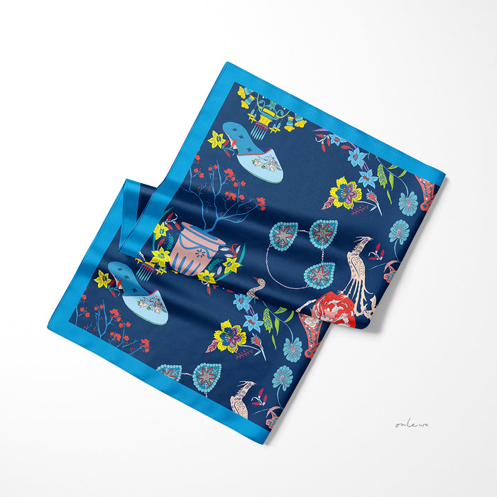 ‘PERANAKAN STORY’ Silk Pocket Square