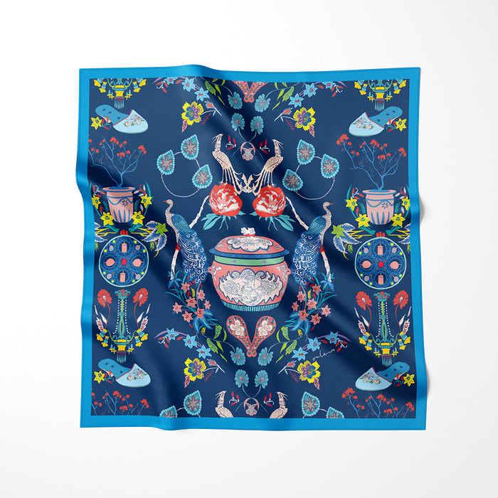 ‘PERANAKAN STORY’ Silk Pocket Square