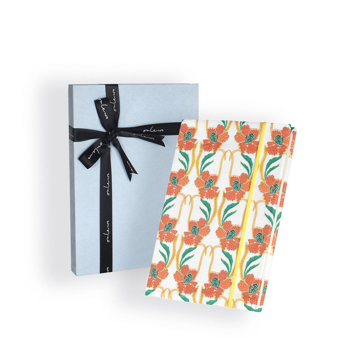 ‘ORCHID BATIK’ Cotton Linen Notebook