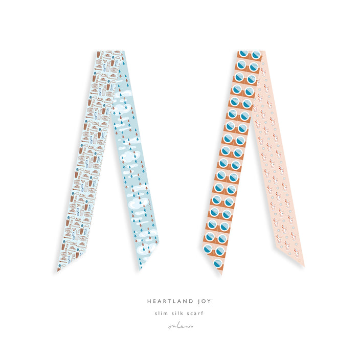 'HEARTLAND JOY’ Slim Silk Scarf