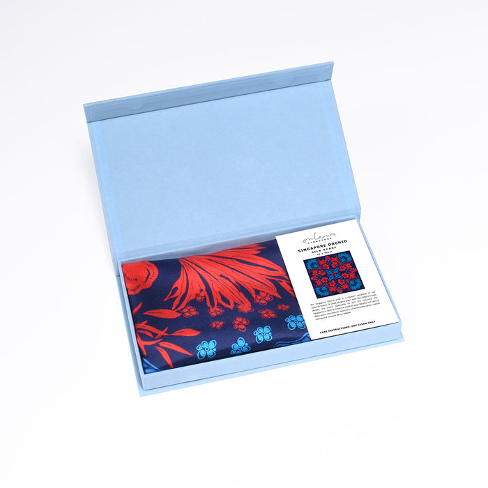 ‘SINGAPORE ORCHID’ Silk Scarf