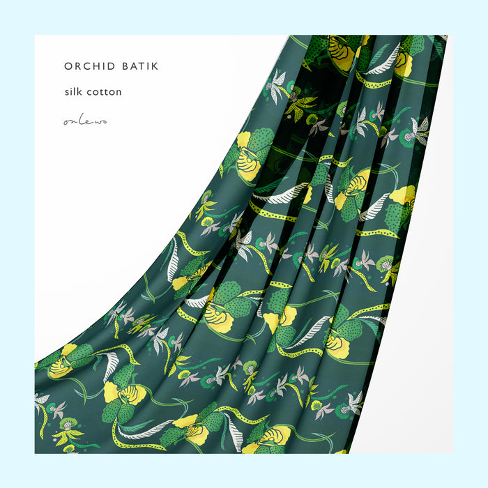 'ORCHID BATIK’ Silk Cotton Scarf