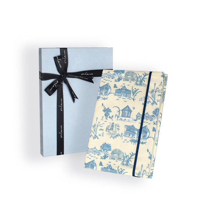‘CITY IN THE GARDEN’ Cotton Linen Notebook