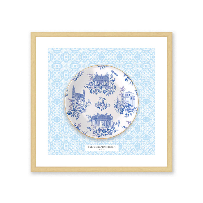 ‘OUR SINGAPORE DREAM’ Framed Plate (with gift box)
