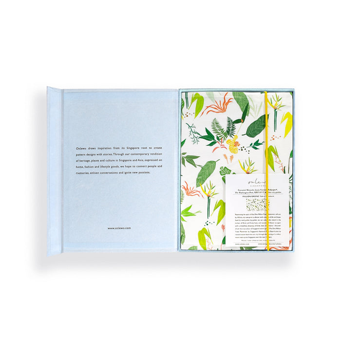 ‘MILLION GREENS’ Cotton Linen Notebook