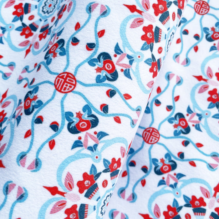 ‘福 - ABUNDANCE SINGA-FLORE' Velvet Table Runner