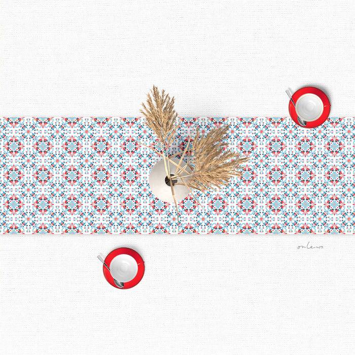 ‘福 - ABUNDANCE SINGA-FLORE' Velvet Table Runner