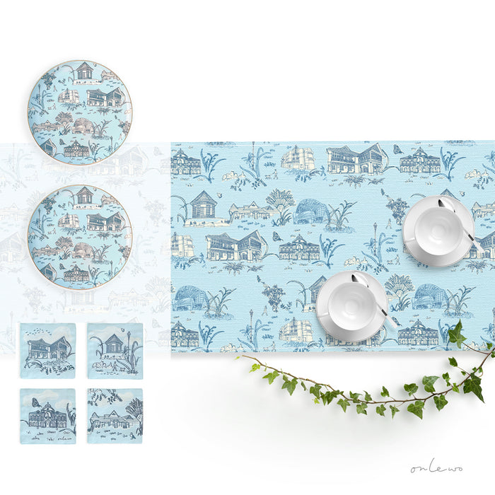 ‘CITY IN THE GARDEN’ Fabric Coasters