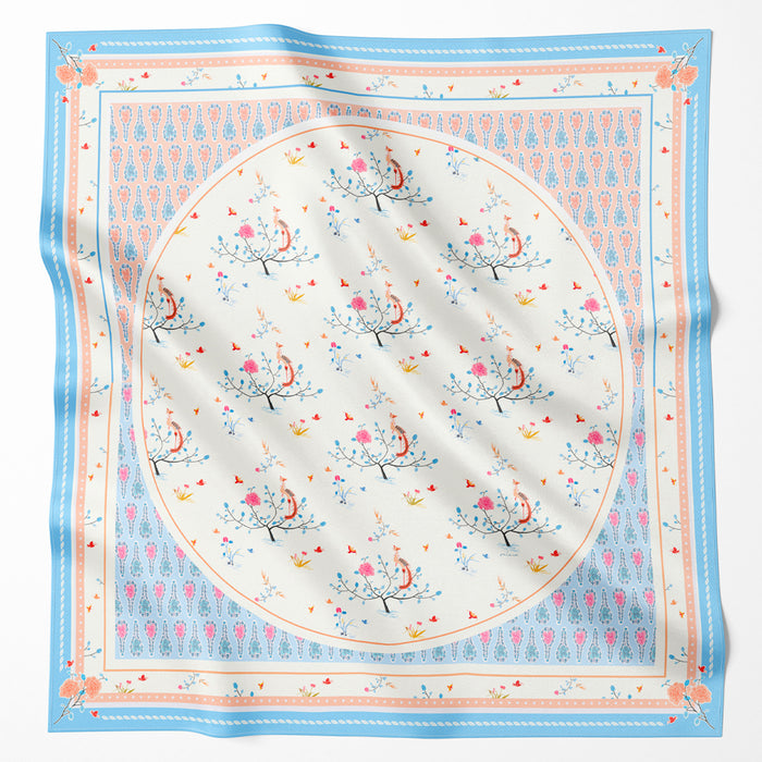 ‘PERANAKAN BLISS’ Double Sided Print Silk Scarf