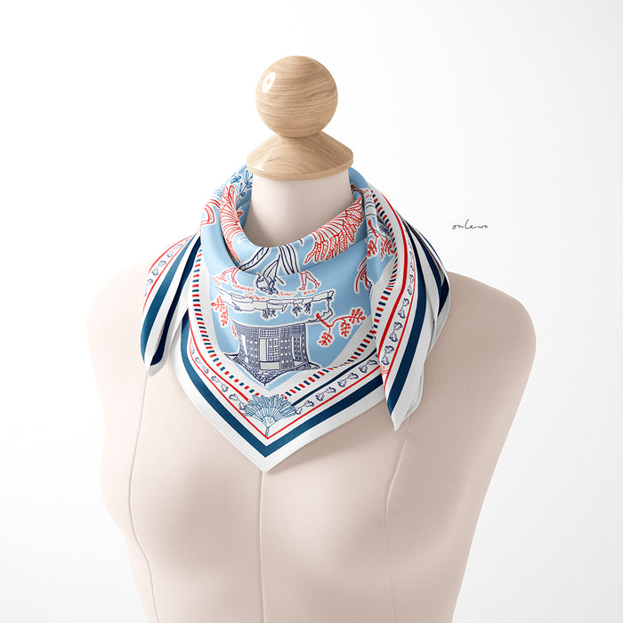 ‘CITY IN THE GARDEN’ Silk Scarf