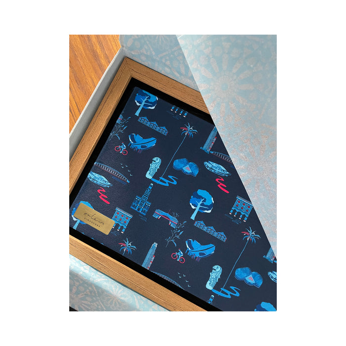 SINGAPORE RIVER’ Framed Velvet Art (with gift box)
