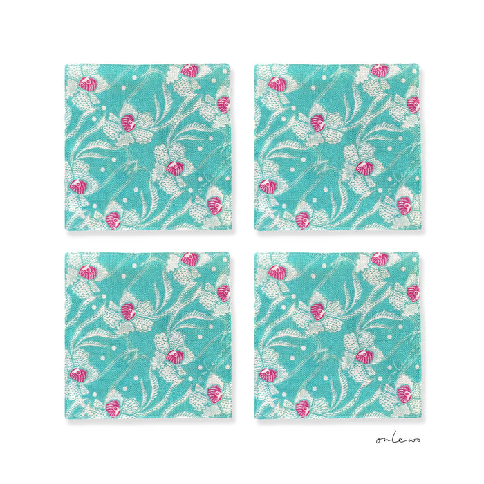 ‘ORCHID BATIK’ Fabric Coasters