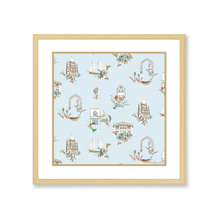 'KAMPONG GELAM' Framed Print (with gift box)