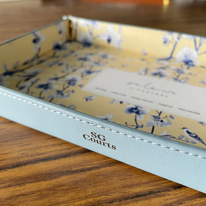 'ORCHID RHAPSODY' Leather Valet Tray