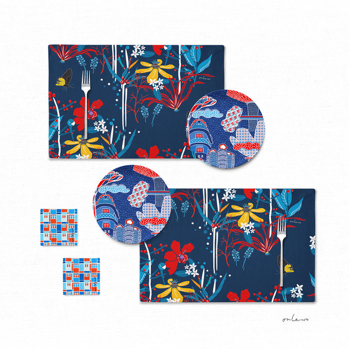 ‘SINGAPORE SPLENDOUR' Placemats, Plates, Coasters Gift Set