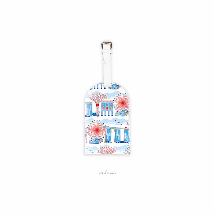 'SPECTACULAR SINGAPORE' Leather Access Card Holder x Luggage Tag