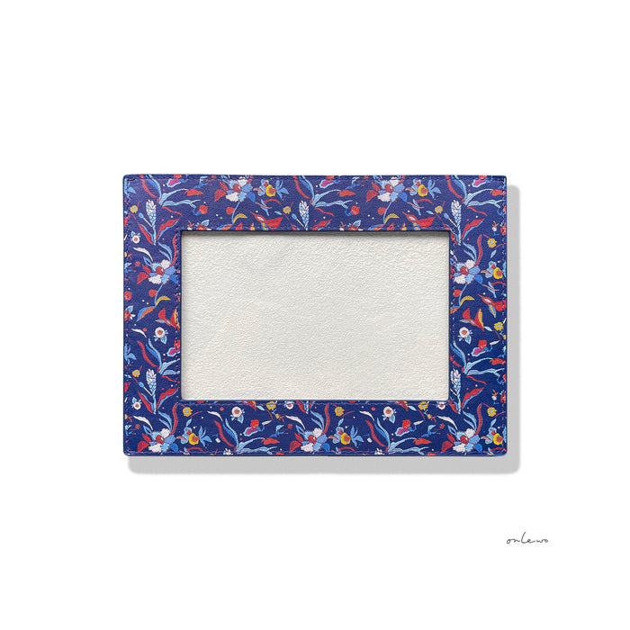 'ORCHID BATIK' leather photo frame