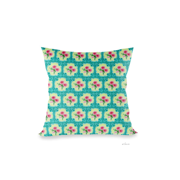 ‘PERANAKAN HIBISCUS TILE’ Cushion Cover