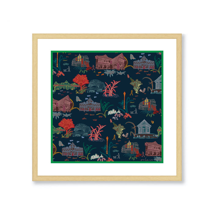 ‘CITY IN THE GARDEN’ Framed Print (with gift box)