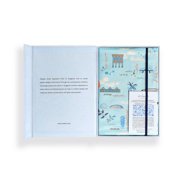 ‘SINGAPORE RIVER’ Cotton Linen Notebook
