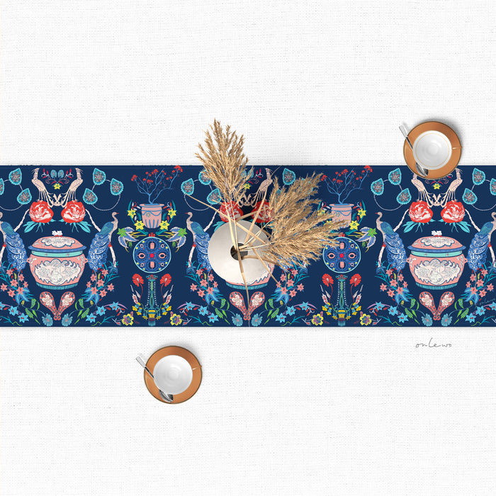 ‘PERANAKAN STORY’ Velvet Table Runner