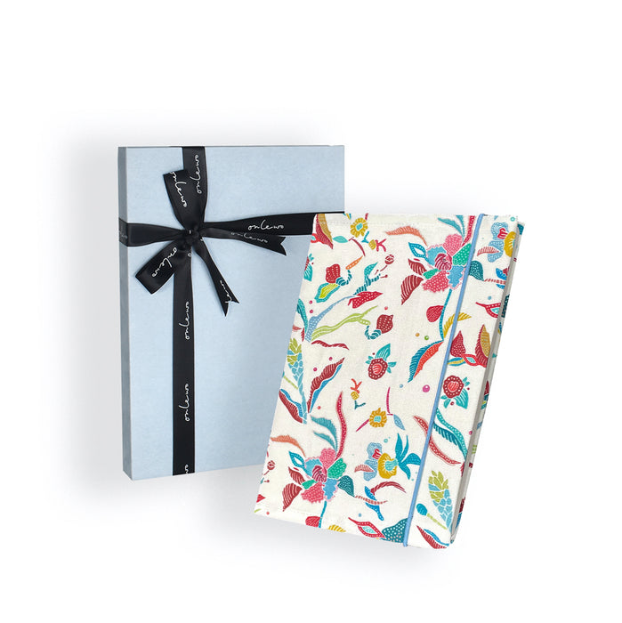 ‘ORCHID BATIK GARDEN’ Cotton Linen Notebook