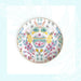 Onlewo 'Peranakan Story' fine bone china plate — 18cm with 24k gold rim, colourful Peranakan symbols including Kamcheng, Kasuk Manek and peacock motifs, Singapore-designed gift