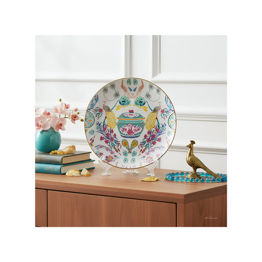 Onlewo 'Peranakan Story' bone china plate — vibrant Peranakan heritage design by Onlewo featuring traditional cultural symbols from Singapore Peranakan Museum