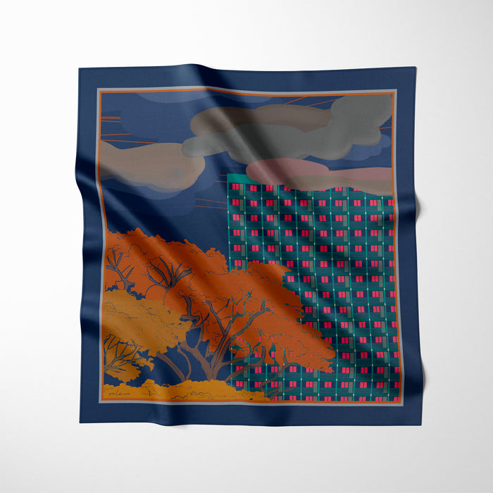 ‘MY HOME’ Silk Pocket Square