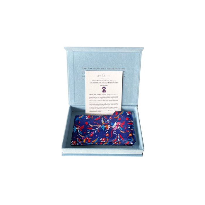 'ORCHID BATIK GARDEN & PERANAKAN TILES’ Slim Silk Scarf