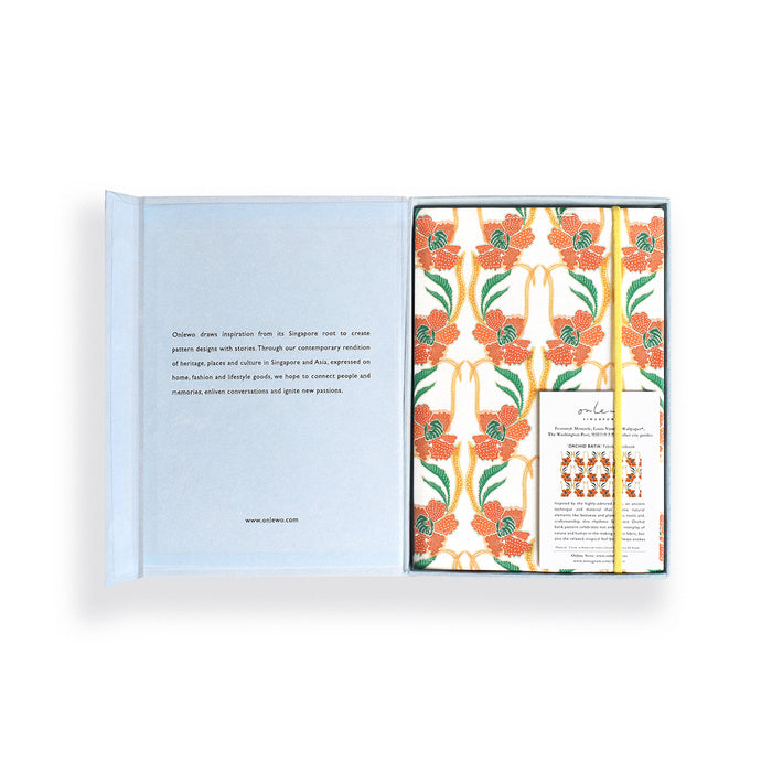 ‘ORCHID BATIK’ Cotton Linen Notebook