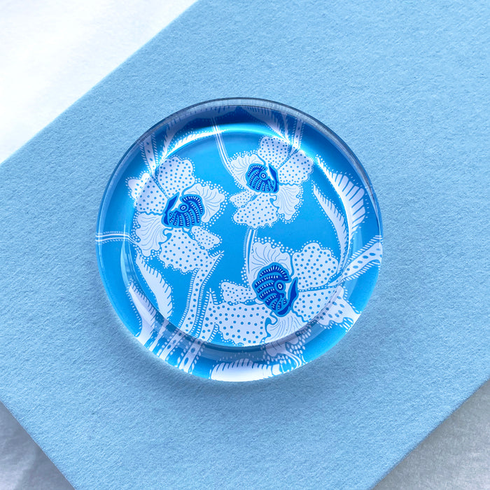 ‘ORCHID BATIK’ Glass Coaster