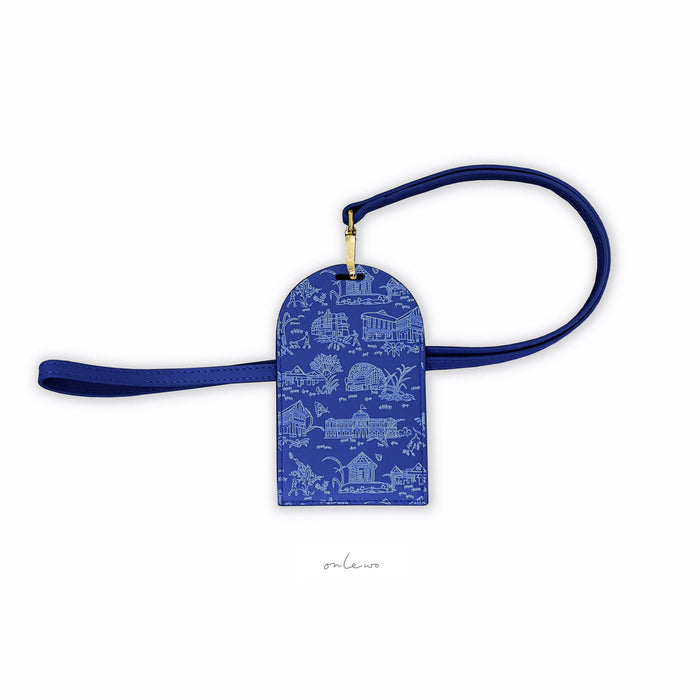 'CITY IN THE GARDEN' Leather Access Card Holder x Luggage Tag