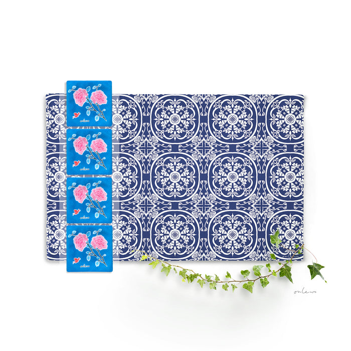 ‘THE RADIANT RED DOT‘ Placemat & Coaster Gift Set