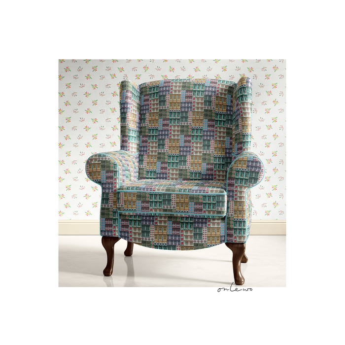 'HISTORICAL SHOPHOUSE' Velvet Upholstery Fabric