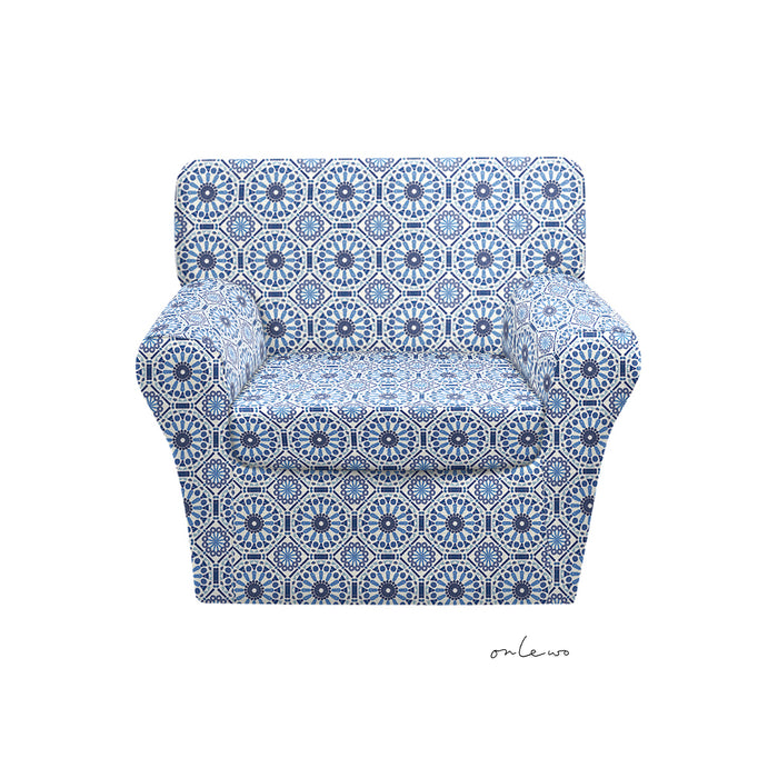 'KUEH TILE' Velvet Upholstery Fabric