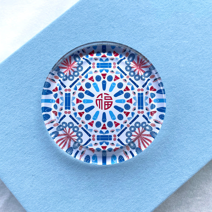 ‘ABUNDANCE KUEH TILE’ Glass Coaster