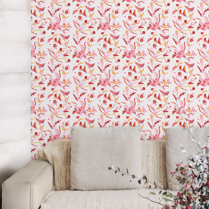 'ORCHID BATIK GARDEN' Wallpaper