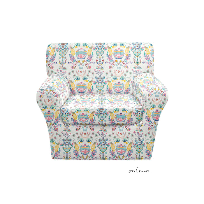 'PERANAKAN STORY' Velvet Upholstery Fabric