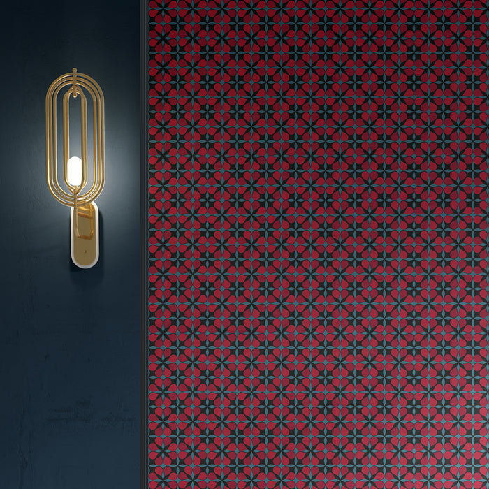 ‘CHINATOWN’ VELVET OTTOMAN WITH BRASS